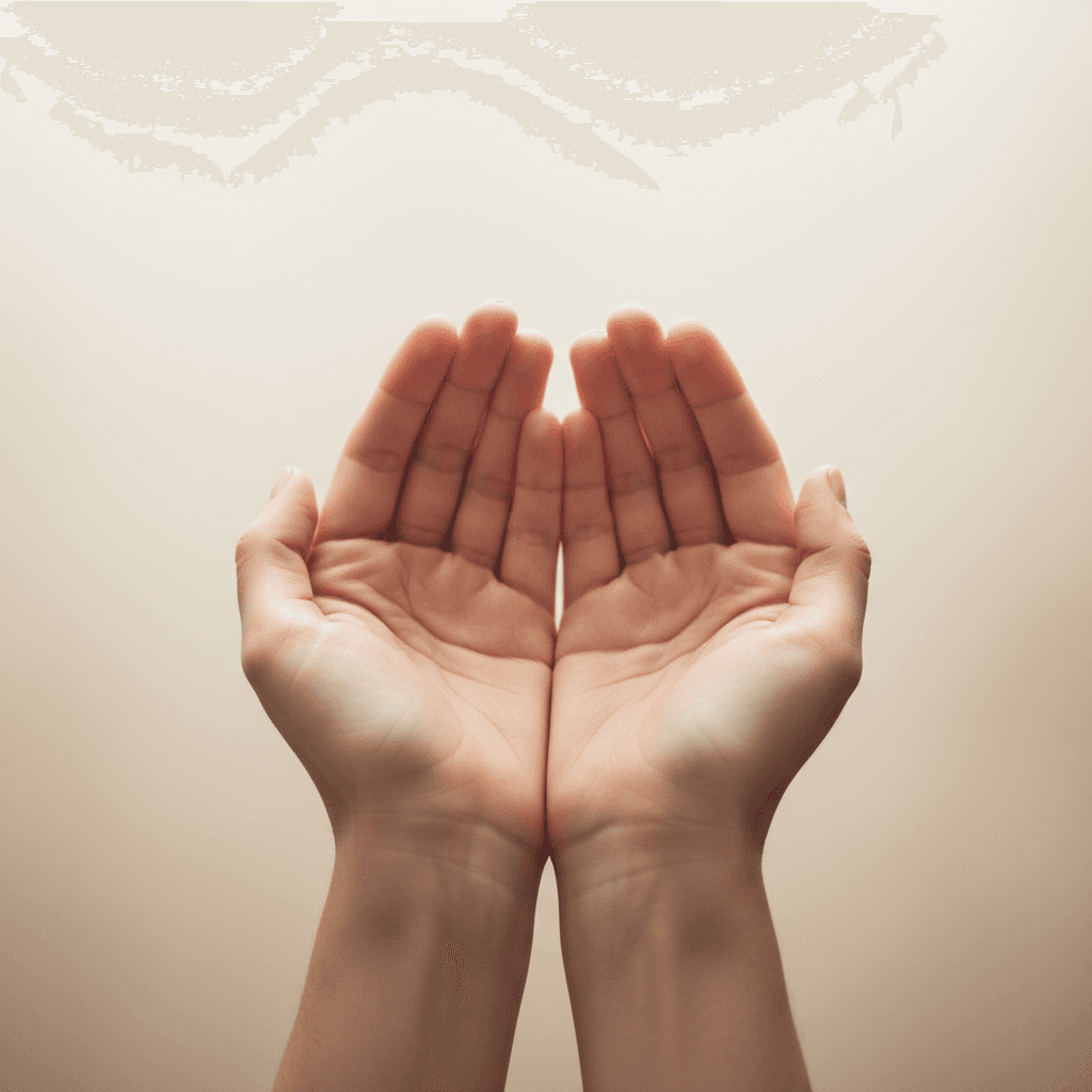 Hands in welcoming gesture symbolizing support and acceptance